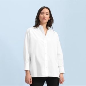 Everlane | The Poplin Oversized Shirt White Size 2